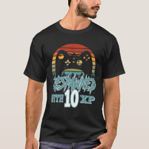 Mit 10 XP Video Gamer 10. Geburtstag Gif wiederher T-Shirt
