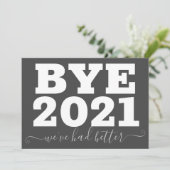 Mit 2021 waren wir besser lustig karte (Stehend Vorderseite)