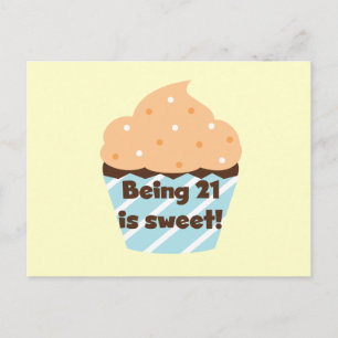 Mit 21 ist ich Geburtstagsgeschenke und T - Shirt. Postkarte