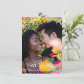 Mit 2 Fotos ätherisches Blut Save The Date (Stehend Vorderseite)