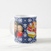 Mit 3 Bildern und Text, mediterrane Azulejos Kaffeetasse (Vorderseite Links)