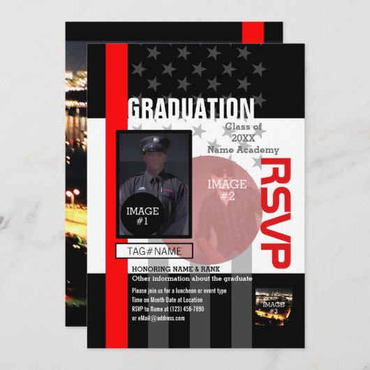 Mit 4 Bildern und 12 Textzeilen erstellen Einladung (Vorne/Hinten)