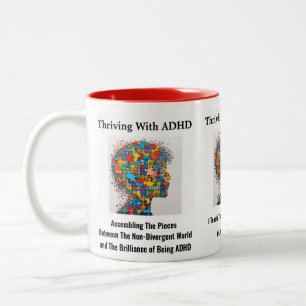 Mit ADHS erfolgreich sein*Die Teile zusammenfügen Zweifarbige Tasse