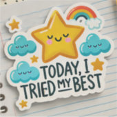 Mit ADHS* habe ich heute mein Bestes gegeben Aufkleber (Vorderseite)