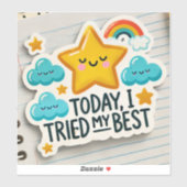 Mit ADHS* habe ich heute mein Bestes gegeben Aufkleber (Blatt)