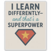 Mit ADHS* lerne ich anders Aufkleber (Vorderseite)