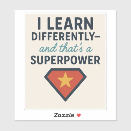 Mit ADHS* lerne ich anders Aufkleber (Blatt)