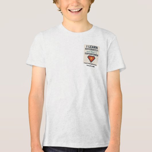 Mit ADHS* lerne ich anders Tri-Blend Shirt (Vorderseite)