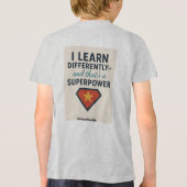 Mit ADHS* lerne ich anders Tri-Blend Shirt (Rückseite)