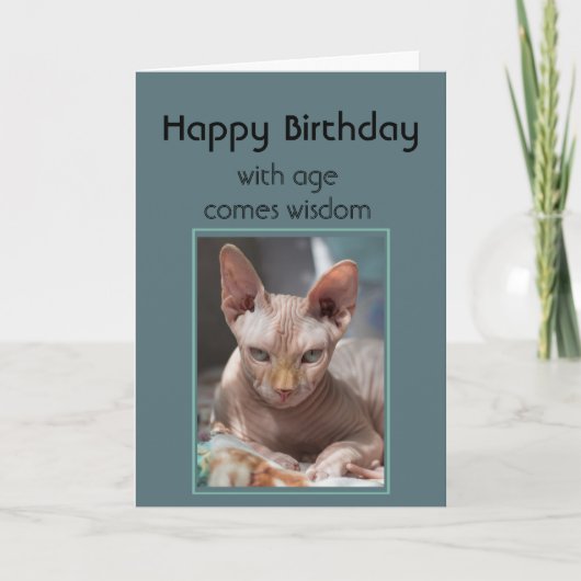 Mit Age kommt Weisheit glücklich Geburtstag Funny Karte (Vorderseite)