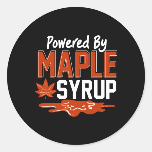 Mit Ahornsirup-Ahornbaum-Tapg Runder Aufkleber (Vorderseite)