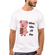 Mit AI-Schrott lustiges Schwein Tech Meme T-Shirt