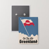 Mit Air Greenland reisen Button (Vorderseite/Rückseite)