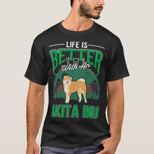 mit Akita Inu T-Shirt (Vorderseite)