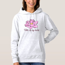 Mit all meinem Herzen rosa Lotus Art Hoodie