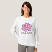 Mit all meinem Herzen rosa Lotus Art T-Shirt (Vorne ganz)