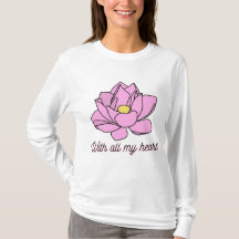 Mit all meinem Herzen rosa Lotus Art