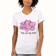 Mit all meinem Herzen rosa Lotus Art