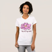 Mit all meinem Herzen rosa Lotus Art T-Shirt (Vorne ganz)