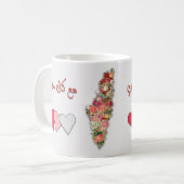 Mit all meiner Liebe (arabisch) Palestine Floral M Kaffeetasse (Vorderseite Links)