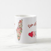 Mit all meiner Liebe (arabisch) Palestine Floral M Kaffeetasse (Mittel)