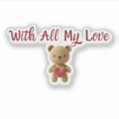 Mit All meiner Liebe Aufkleber | Cute Gift Packagi (Vorderseite)