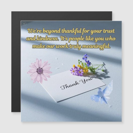 Mit aller Dankbarkeit Magnetkarte (Vorne/Hinten)