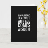 Mit Alter Klugheits-kommt lustige Karte (Gelbe Blume)