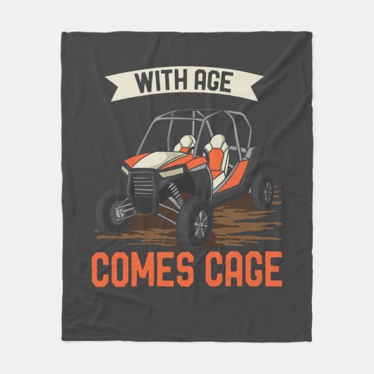 Mit Alter kommt Käfig Seite an Seite UTV Fleecedecke (Vorderseite)