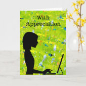 Mit Anerkennung für Verwaltungsfachleute Karte (Gelbe Blume)