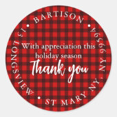 mit Anerkennung Weihnachtsunternehmen Marketing Cl Runder Aufkleber (Vorderseite)