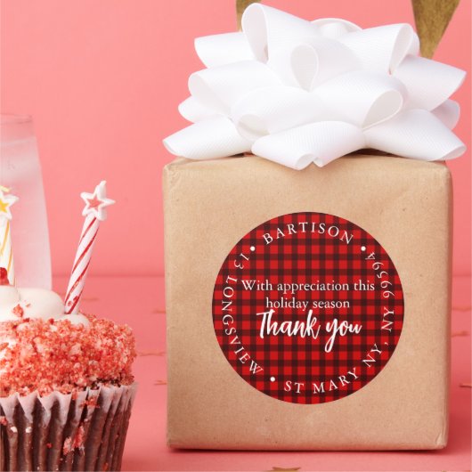 mit Anerkennung Weihnachtsunternehmen Marketing Cl Runder Aufkleber (Party)