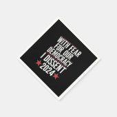 Mit Angst vor unserer Demokratie habe ich 2024 gek Serviette (Ecke)