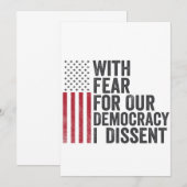 Mit Angst vor unserer Demokratie verübele ich die  Einladung (Vorne/Hinten)