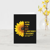 Mit Angst vor unserer Demokratie verweigere ich Fr Karte (Gelbe Blume)