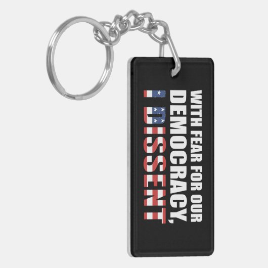 Mit Angst vor unserer Demokratie verweigere ich mi Schlüsselanhänger (Vorderseite links)