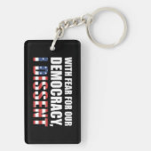 Mit Angst vor unserer Demokratie verweigere ich mi Schlüsselanhänger (Rückseite)