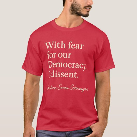 Mit Angst vor unserer Demokratie widerspreche ich T-Shirt (Vorderseite)