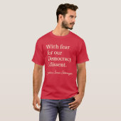 Mit Angst vor unserer Demokratie widerspreche ich T-Shirt (Vorne ganz)