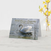 Mit aufrichtiger Beileids-Schwan-Karte Karte (Gelbe Blume)
