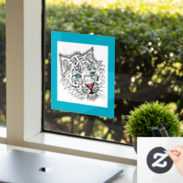 Mit Augen Babytiger Fensteraufkleber