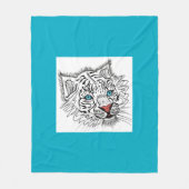 Mit Augen Babytiger Fleecedecke (Vorderseite)