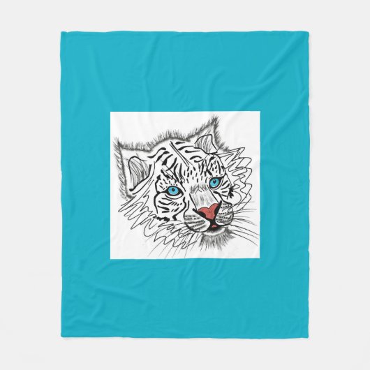 Mit Augen Babytiger Fleecedecke (Vorderseite)