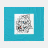 Mit Augen Babytiger Fleecedecke (Vorderseite (Horizontal))