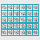 Mit Augen Babytiger Geschenkpapier (Flach)