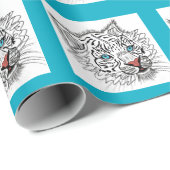 Mit Augen Babytiger Geschenkpapier (Rolleneckpunkt)