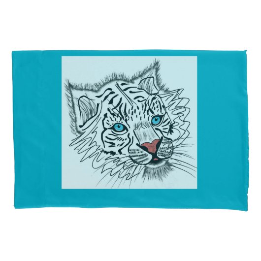 Mit Augen Babytiger Kissenbezug (Vorderseite)