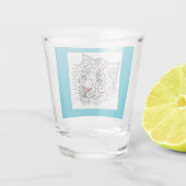 Mit Augen Babytiger Schnapsglas (Rückseite)