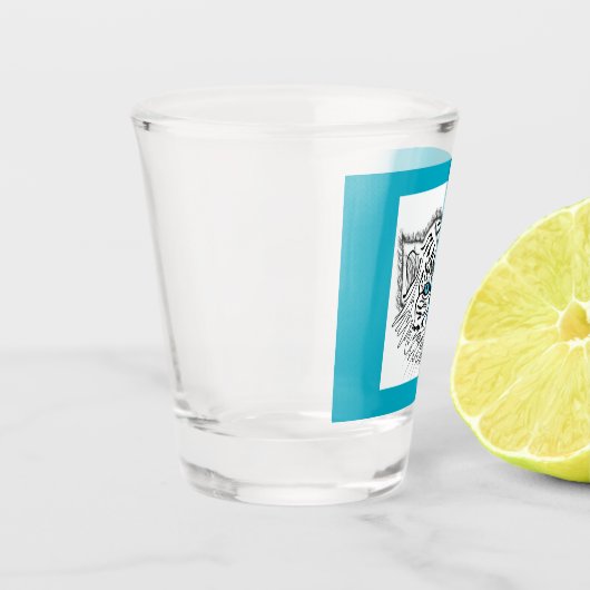 Mit Augen Babytiger Schnapsglas (Links)