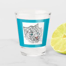 Mit Augen Babytiger Schnapsglas